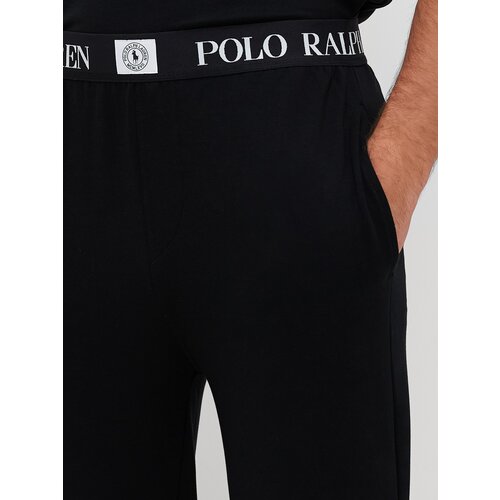 Polo Ralph Lauren Spodnji del pižame črna / bela Slike