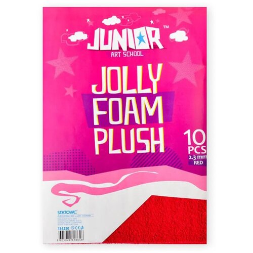 Junior jolly Plush Foam, eva pena pliš, A4, 10K, odaberite nijansu Crvena Cene