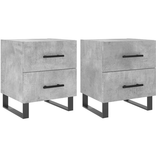 Maison Chic Dvo delni komplet Nočne omarice - Nočne mize betonsko siva 40x35x47,5 cm inženirski les, (21689450) Cene