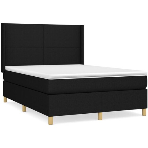 Maison Chic Box spring postelja - Vzmetna postelja z vzmetnico črna 140x200 cm blago SL14543, (21881956) Cene