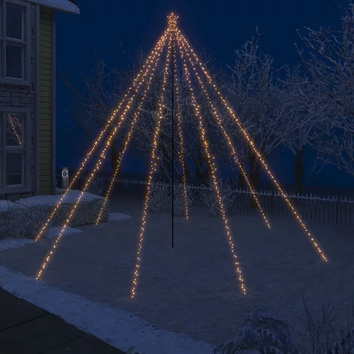 vidaXL Božićno drvce s padajućim LED svjetlima 800 LED žarulja 5 m