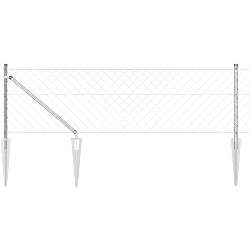 vidaXL verižna ograja s 13 sidrnimi klini 0,8x25 m galvanizirano jeklo Cene