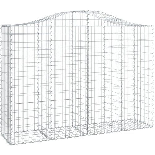  Gabionska ko&amp;scaron;ara s lukom 200x50x140/160 cm pocinčano željezo Slike