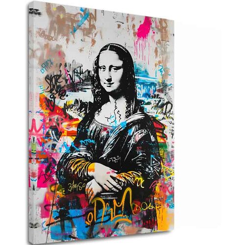  Slika GRAFFITI MONA na platnu | Poslikana struktura Cene