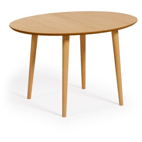 Kave Home Proširiv blagovaonski stol u dekoru hrasta u prirodnoj boji 90x120 cm Oqui – Cijene
