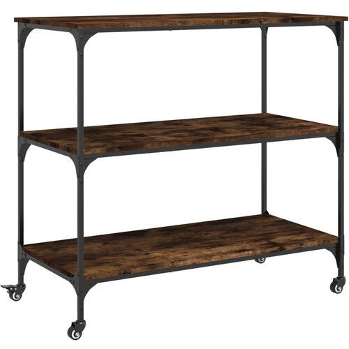  Kuhinjska kolica boja hrasta 102 x 50 x 95 cm konstruirano drvo Slike