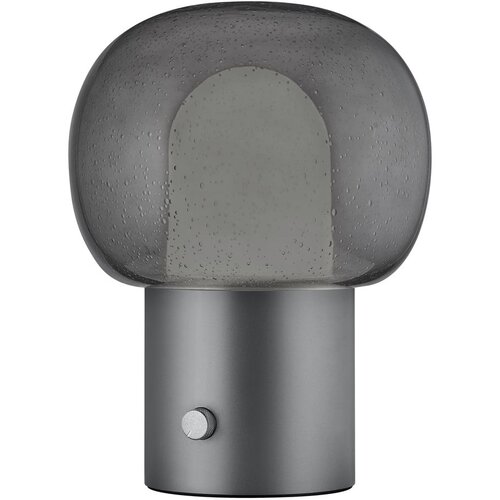 Blomus Antracitno siva aluminijasta LED namizna svetilka s steklenim senčilom (višina 32 cm) Iris – Cene