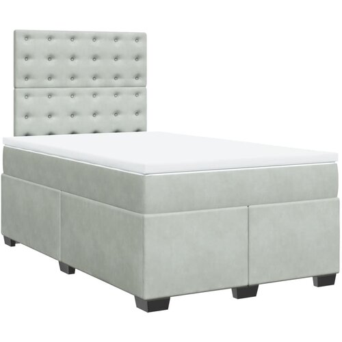 Box spring krevet s madracem svjetlosivi 120x200 cm bar&amp;scaron;unasti Slike