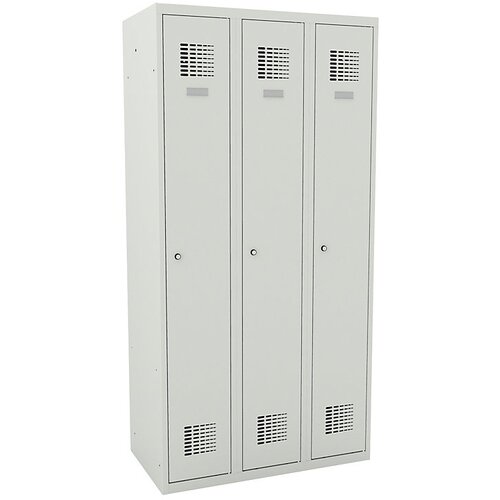  Garderobna omara, VxŠxG 1800 x 900 x 500 mm, s podnožjem, svetlo siva vrata Cene