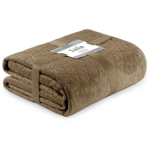 AmeliaHome Svetlo rjavo pre&amp;scaron;ito pregrinjalo 170x210 cm Laila &amp;ndash; Slike