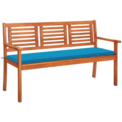  The Living Store Vrtna klop za 3 osebe z blazino 150 cm trden evkaliptus - Klop, (21463354) Slike