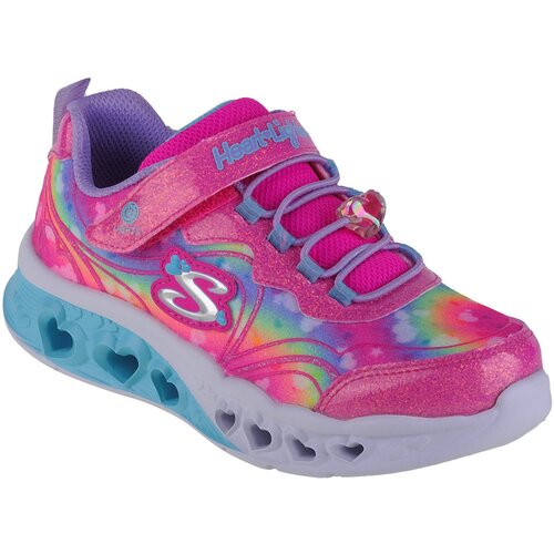 Skechers Nizke superge Flutter Heart Lights-Groovy Swirl Rožnata Slike