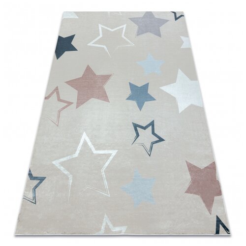 RugsX BAMBINO 48130 pralna preproga Zvezde za otroke protizdrsna - bež / siva 160x220 cm, (5000176410) Cene