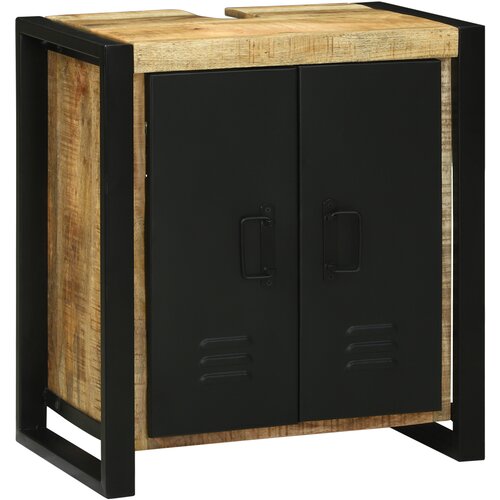 VidaXL Umivalni&amp;scaron;ka omarica 55x35x60 cm Trden les Rustikalni mangov les Slike