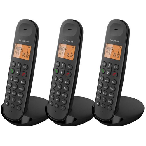 Logicom Brezžični telefon ILOA 350 s tremi prostimi rokami in zaslonom, domet 300 m, (5000299342) Slike