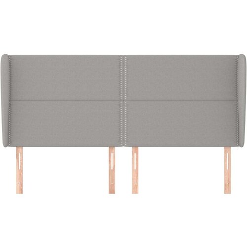  Uzglavlje s u&amp;scaron;ima svjetlosivi 203x23x118/128 cm od tkanine Slike
