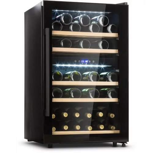 Klarstein Barossa 40D, vinska omara, 2 coni, 135 l, 41 steklenic, steklena vrata, na dotik