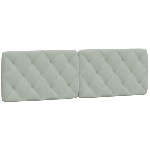 Maison Chic posteljno vzglavje - vzglavna omarica - vzglavna stranica svetlo siva 160 cm žamet, (21704305) Cene