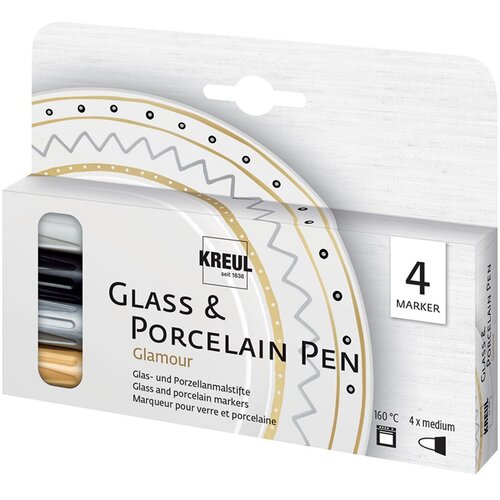  Set flomastera za staklo i porculan KREUL Glamour - 4 kom (flomasteri za) Cijene