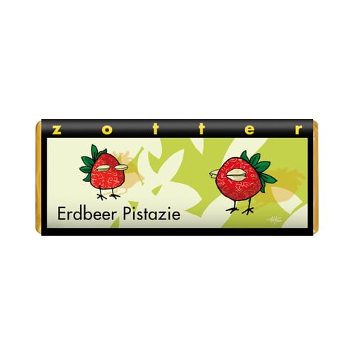 Zotter Schokoladen Bio čokoada - &amp;quot;jagode in pistacije&amp;quot; Slike