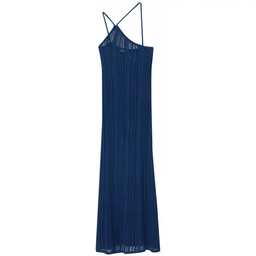 Pull&Bear Pletena haljina tamno plava