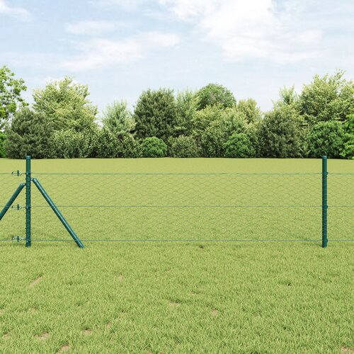 vidaXL Šesterokutna ograda Zelena Zelena Metalna žica 100 x 0.6 m Cijene
