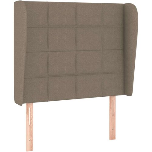  Krevet s oprugama i madracem smeđesivi 80x200 cm od tkanine Slike