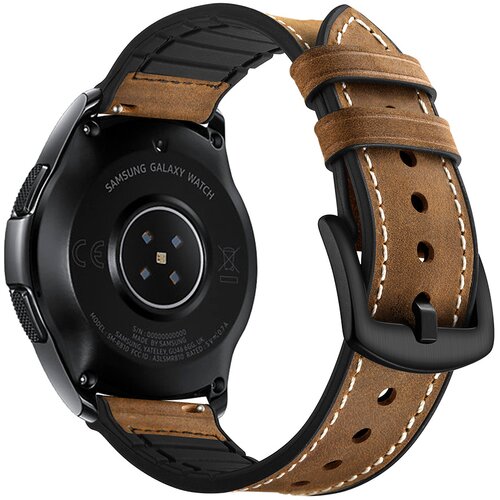 INF silikonski in usnjeni pašček za galaxy watch 3/5 brown 20 mm, (22056857) Cene