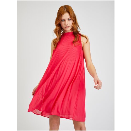 Orsay Dark pink Ladies Pleated Dress - Women Slike