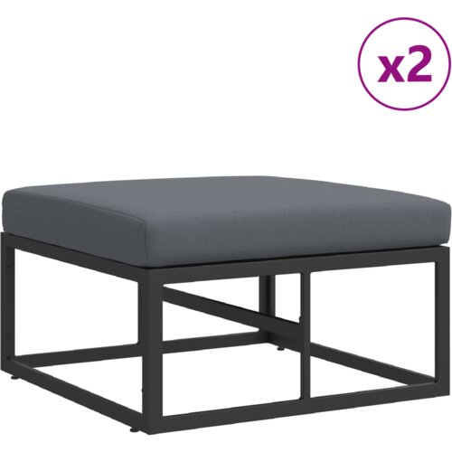 vidaXL Sjedeća garnitura za vrt 11 pcs Crna 70 x 70 x 32 cm Aluminij Cene