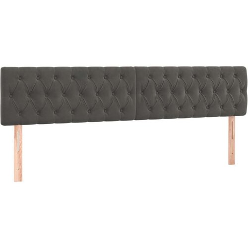  Box spring s madracem LED tamnosivi 200x200 cm bar&amp;scaron;un Slike