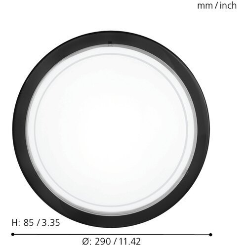 Eglo Planet 1 plafonjera/1 dm290 crna Slike