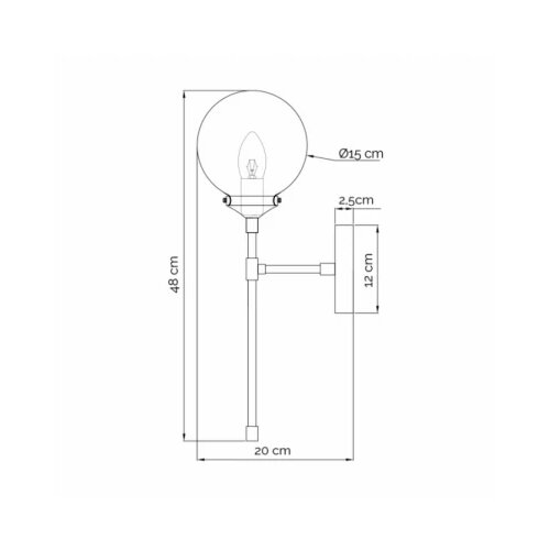 Luna 209 ZIDNA LAMPA 1*E14 MESING Cene