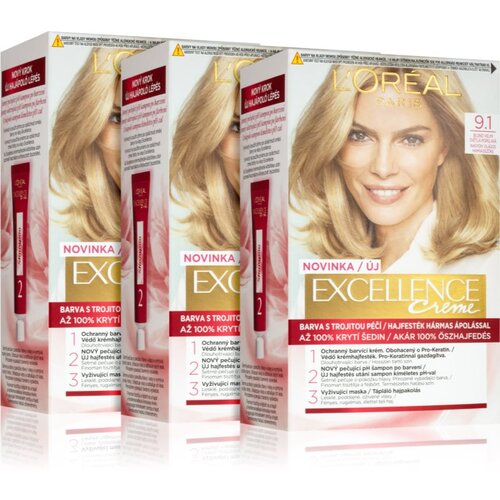 L´Oréal Paris Excellence Creme barva za lase 9.1(ugodno pakiranje) odtenek Cene