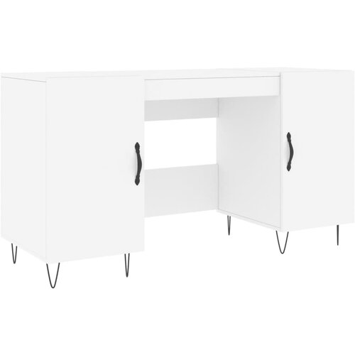  Radni stol bijeli 140 x 50 x 75 cm od konstruiranog drva Slike