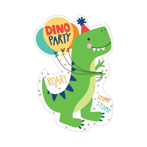 Amscan Vabila in ovojnice "Happy Dinosaur" 8 kosov Cene
