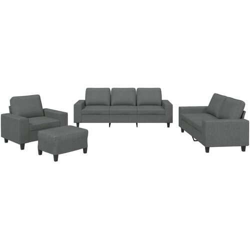 vidaXL 4-dijelni set sofa tamnosivi od tkanine Cijene