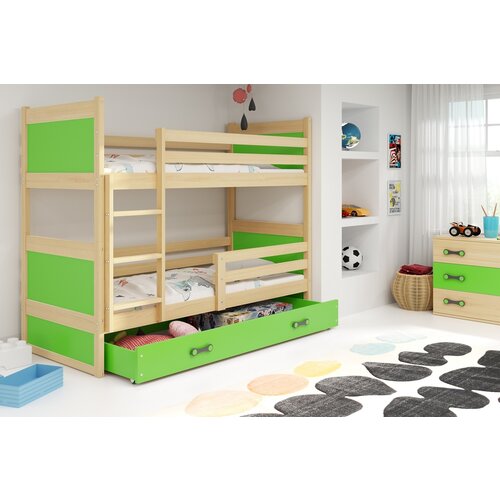 BestBed Krevet na kat RICO s ladicom-Bor-Zelena + GRATIS le�i�te Cijene