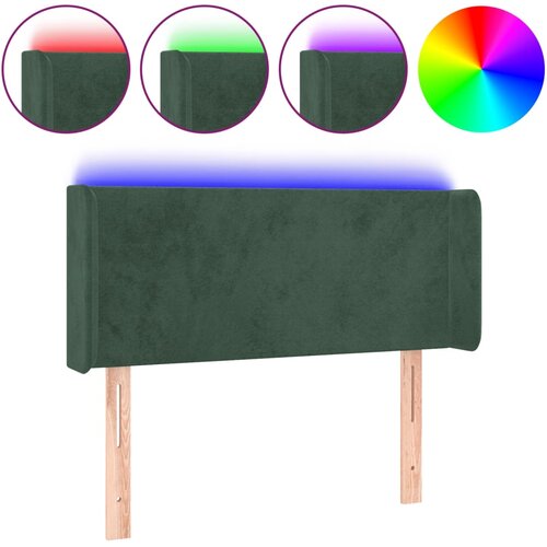 Maison Chic led posteljno vzglavje - vzglavna omarica - nočna omarica temno zeleno 83x16x78/88 cm žamet, (21707744) Slike