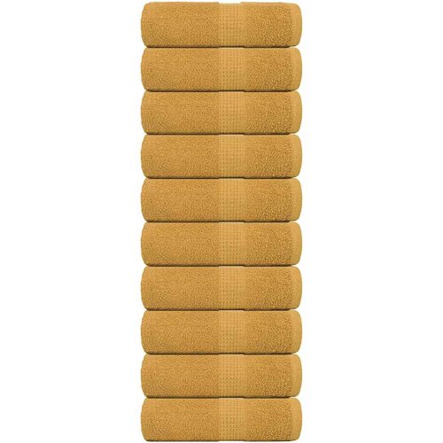 vidaXL Ručnici za pranje 10 kom zlatni 30 x 30 cm 360 gsm 100 % pamuk Cijene