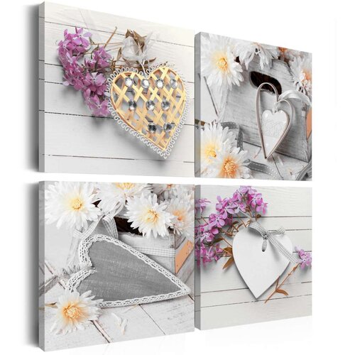  Slika - Hearts and flowers 40x40 Slike