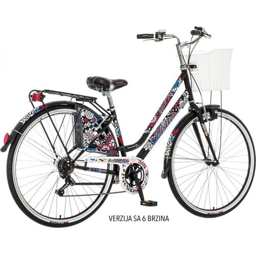 Visitor FAS284S6 28"/17" bell rose crno crveno plavi - ženski bicikl Cene