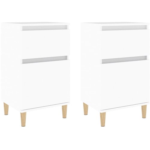 Maison Chic Dvo delni komplet Nočne omarice - Nočne mize bele 40x35x70 cm, (21687683) Cene