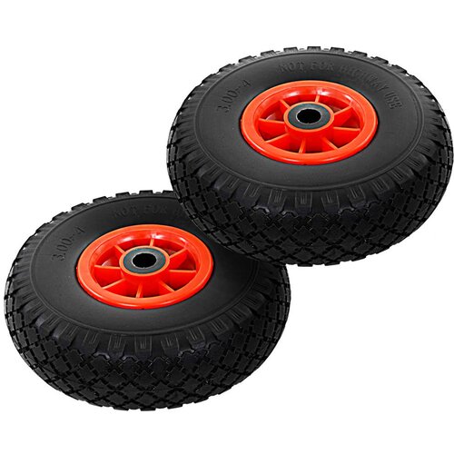 VidaXL Kotači za teretna kolica 2 kom čvrsti PU 3.00 - 4 (260 x 85) Slike