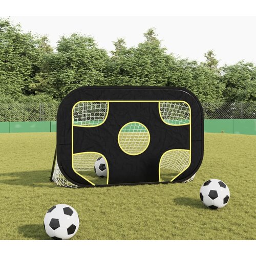 Nogometna mreža za gol s metom 120 x 80 x 80 cm poliester Slike