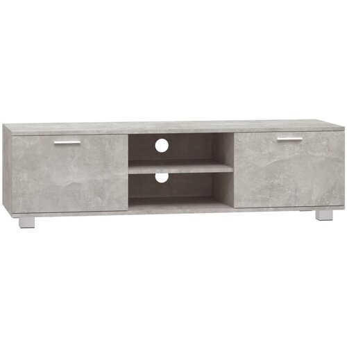 Maison Chic TV omarica - TV stojalo - Televizijska omarica betonsko siva 140x40,5x35 cm inženirski les, (21698988) Slike