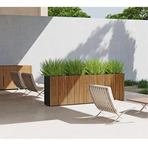 Herstera Garden Deco Planter Divider XL | Metalna visoka žardinjera | 554 L | Crna - BRANDED IN EU Cijene