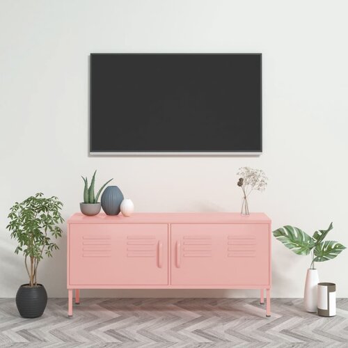 VidaXL TV omarica roza 105x35x50 cm jeklo Slike