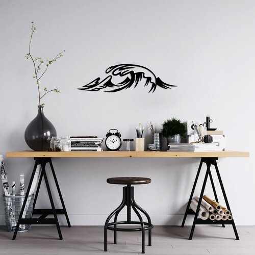 Wallity Zidna dekoracija Wave-476, 20x70cm, Crna Cene