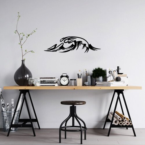 Wallity Zidna dekoracija Wave-476, 20x70cm, Crna Cene